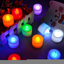 Multicolor LED tealights in different colors