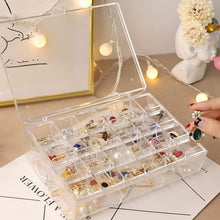 2-Layer Acrylic Jewelry Storage Box with 30 Compartment Dustproof Organizer